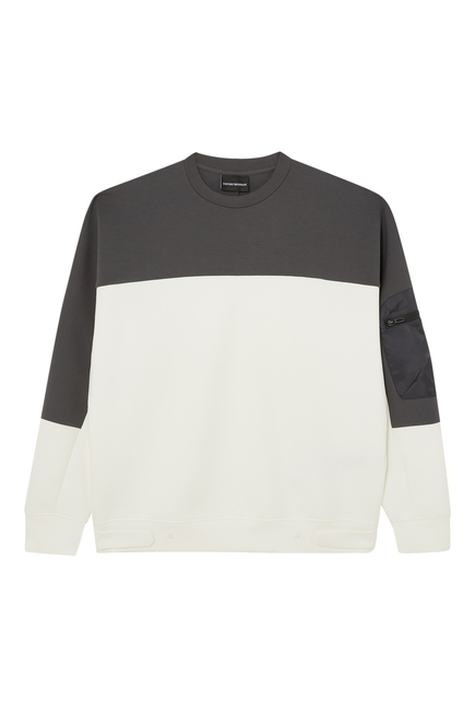 Color-Blocked Logo Patch Sweater